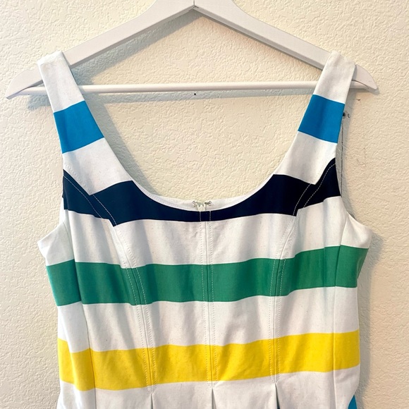 NINE WEST Striped A-Line Tank Dress- Retro Summer - Picture 4 of 13